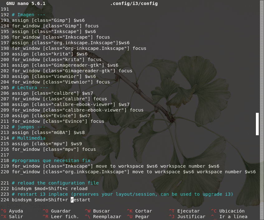 Programas por espacio
