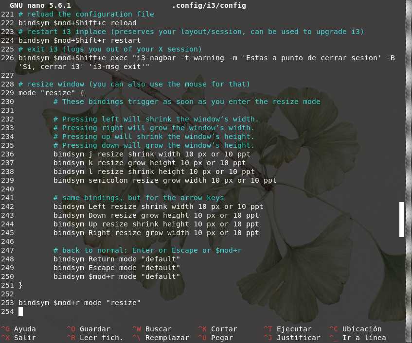 Reload, restart y salir