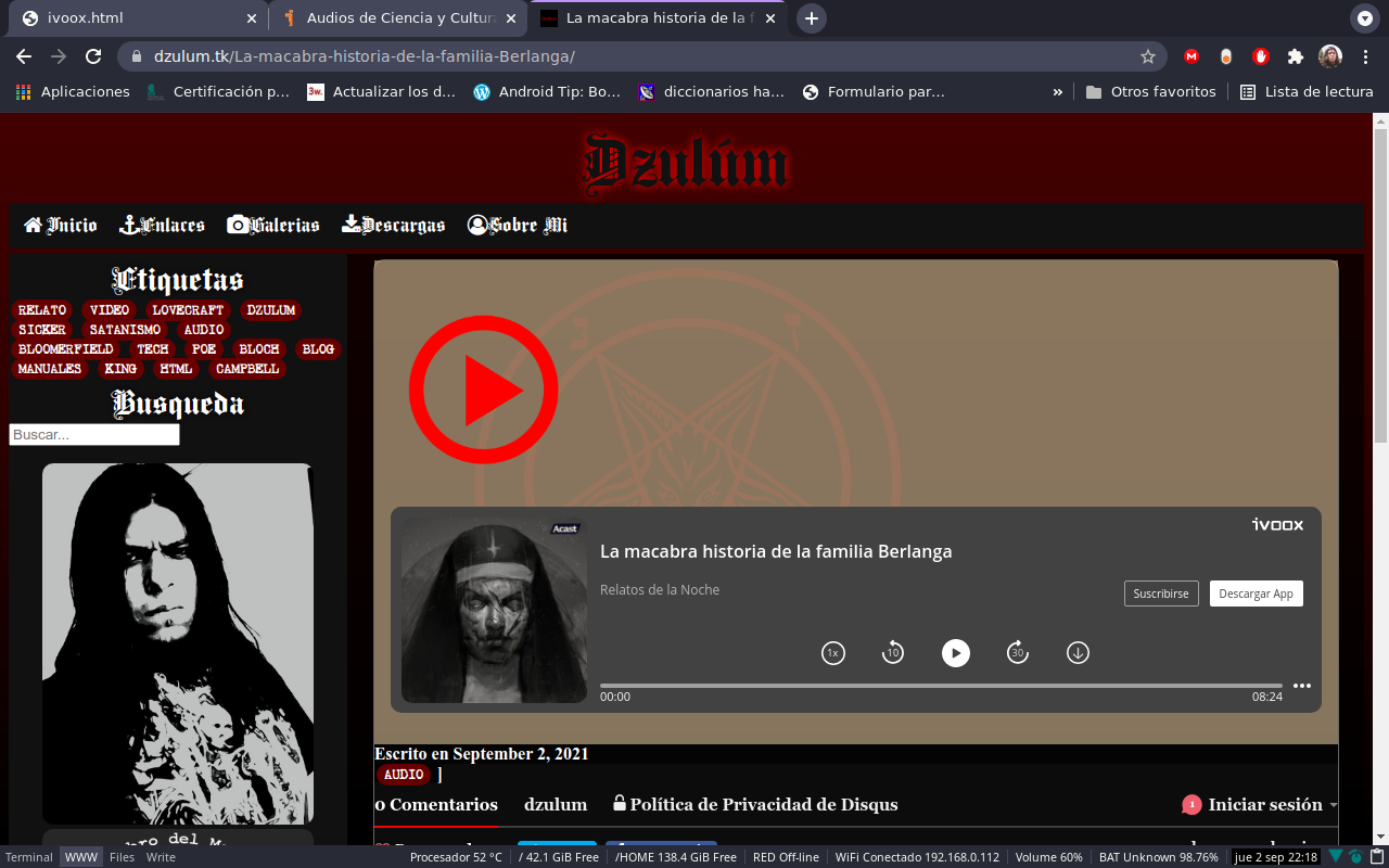 Post de iVoox en Jekyll